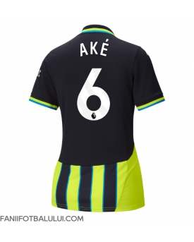 Manchester City Nathan Ake #6 Tricou Fotbal Replică 2024-25 Femei Deplasare